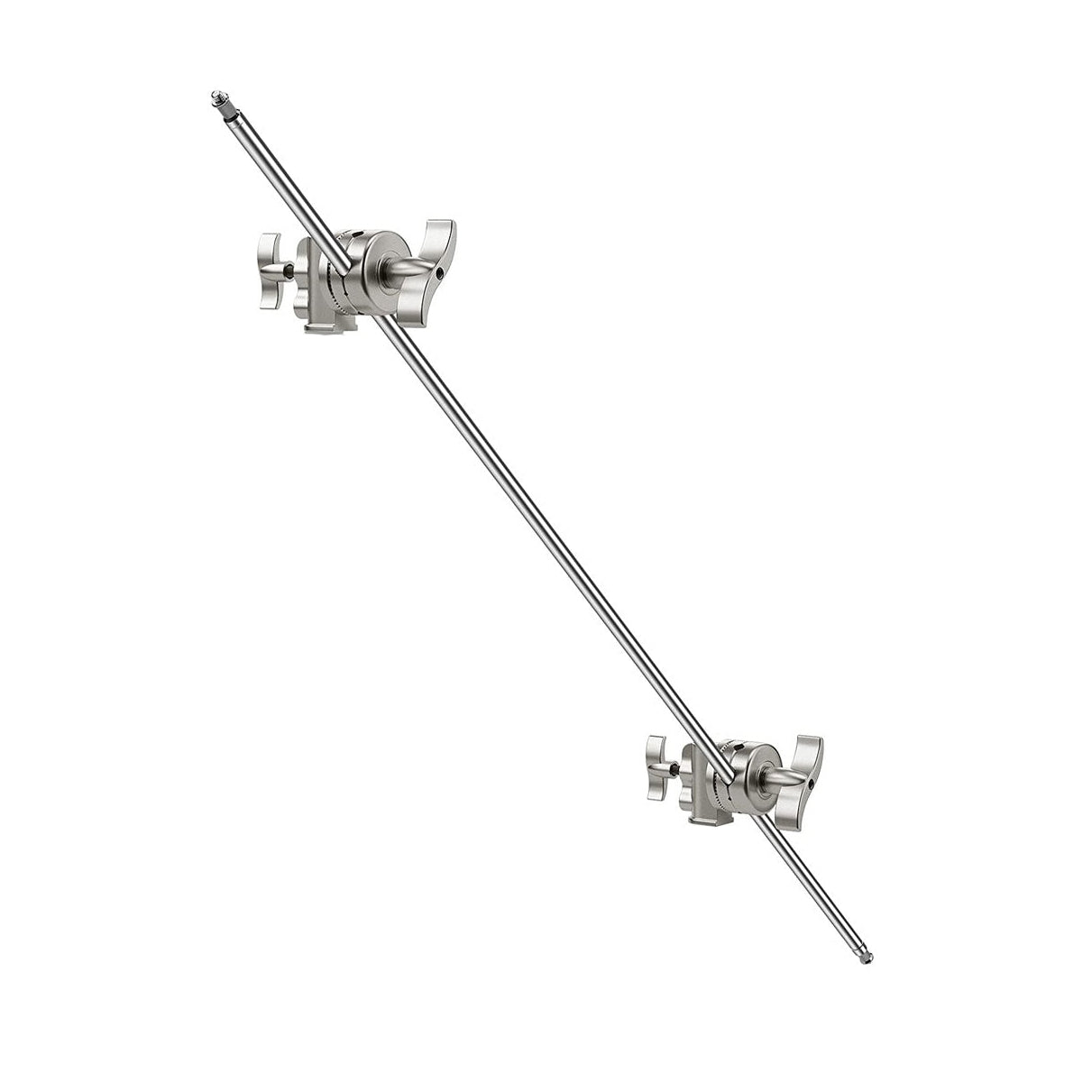 127cm / 50' Silver Extension Grip Boom Arm with Two Gobo Heads (Aluminum)