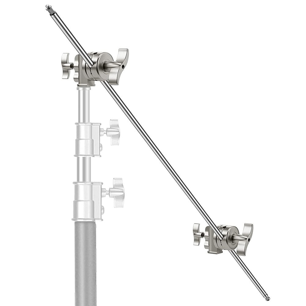 107cm / 42' Silver Extension Grip Boom Arm with Two Gobo Heads (Aluminum)