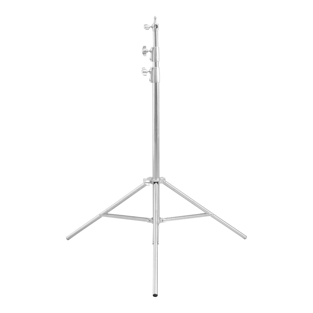 Spectrum 280cm Heavy Duty Air Cushioned Light Stand (Silver) - Twin Bundle