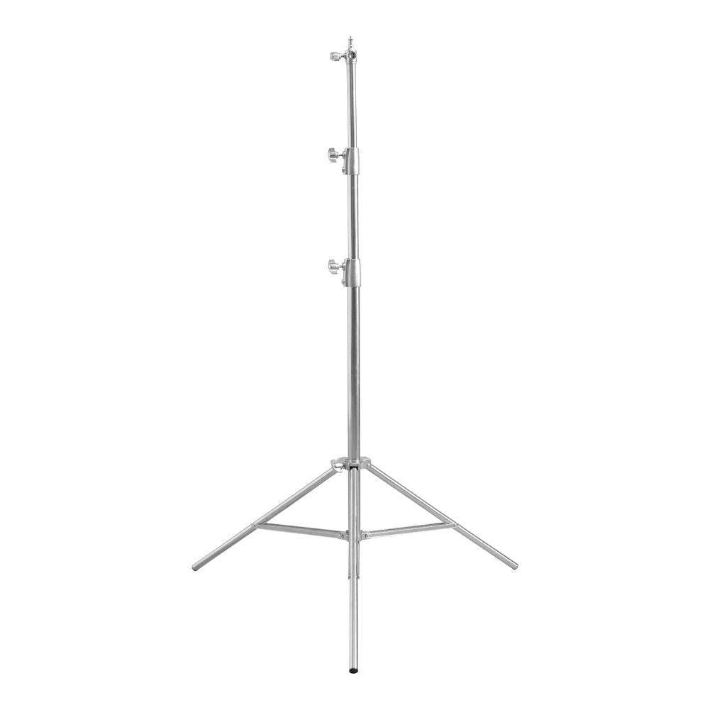 Spectrum 280cm Heavy Duty Air Cushioned Light Stand (Silver) - Twin Bundle
