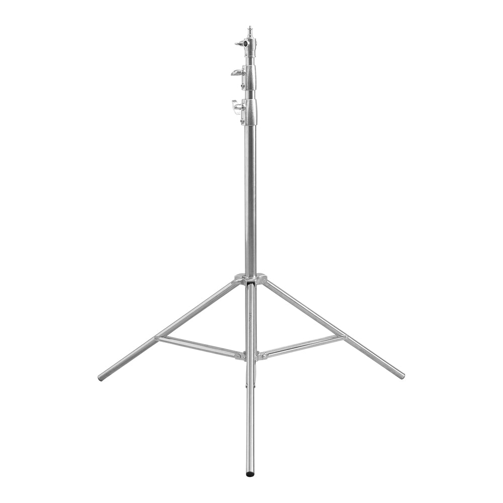 Spectrum 280cm Heavy Duty Air Cushioned Light Stand (Silver) - Twin Bundle