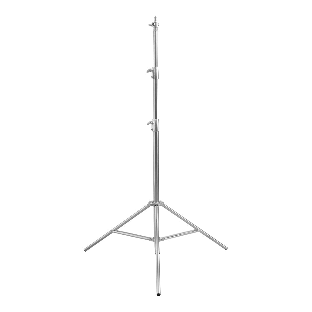 Spectrum 280cm Heavy Duty Air Cushioned Light Stand (Silver) - Twin Bundle