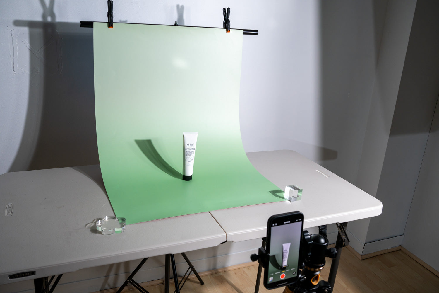 Flat Lay Instagram Backdrop - Duo 'Palm Cove' Gradient (56cm x 87cm)