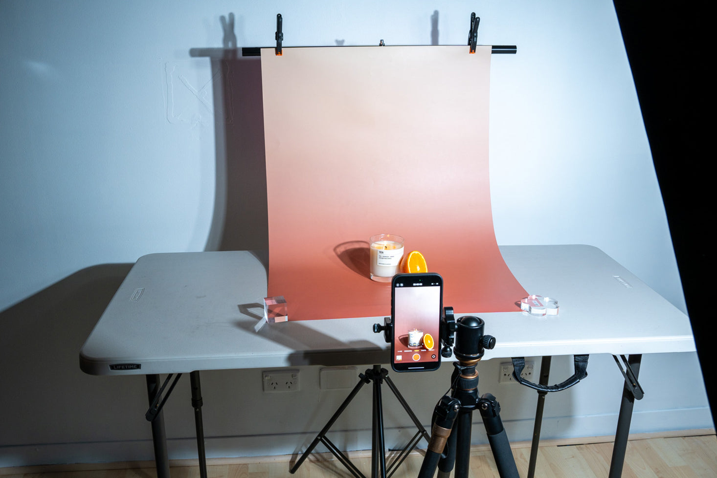 Flat Lay Instagram Backdrop - Duo 'Port Gregory' Gradient (56cm x 87cm)