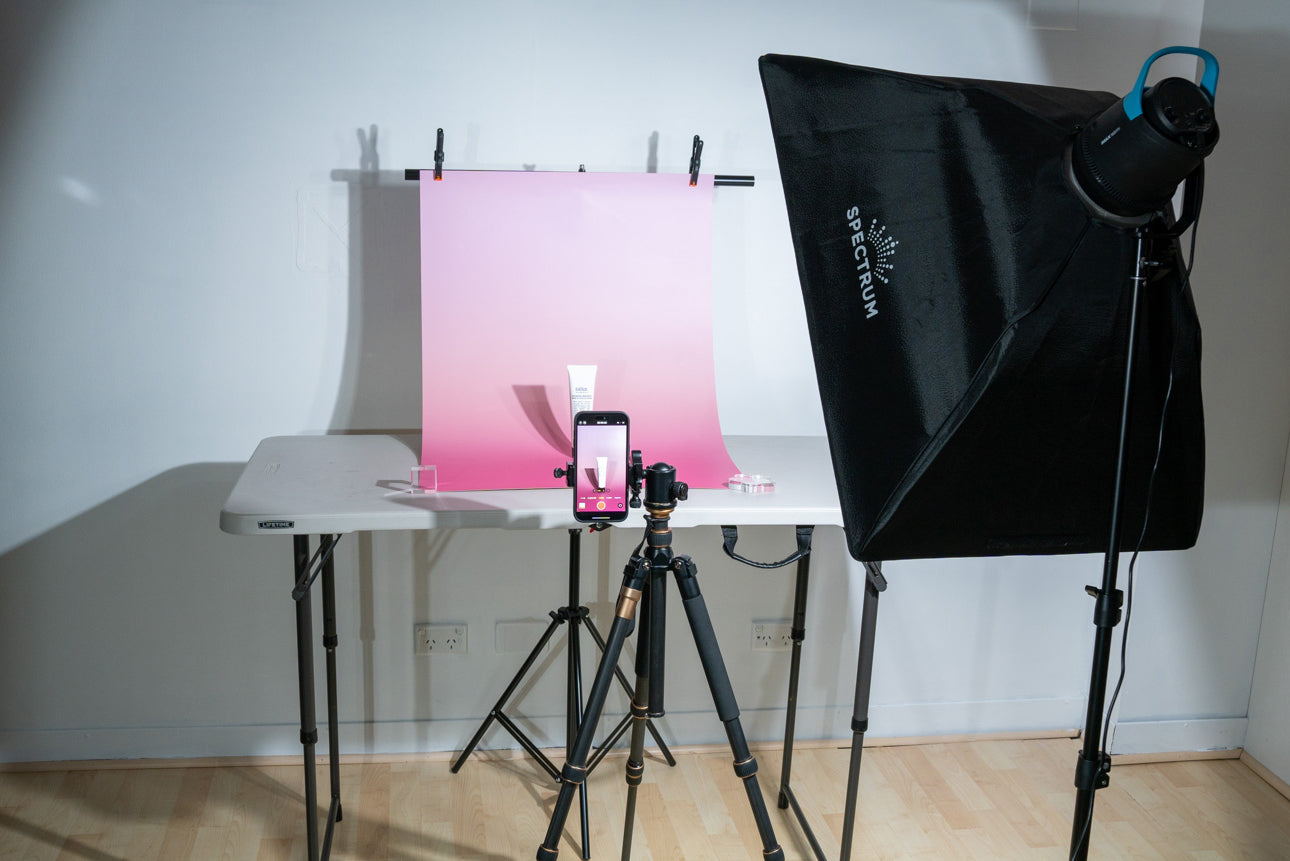 Flat Lay Instagram Backdrop - Duo 'Port Gregory' Gradient (56cm x 87cm)