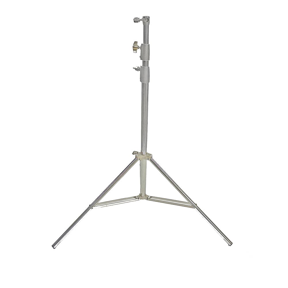 280cm Heavy Duty Light Stand Chrome Silver