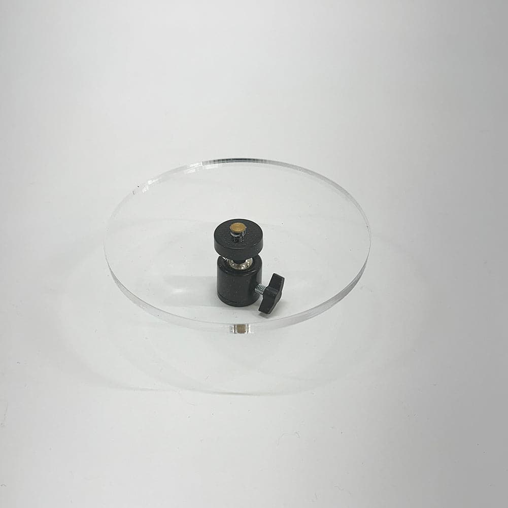 Spectrum Transparent Round Acrylic Support Plate with 360° Ball Head for Bottle Photography - Circle (15cm x 0.7cm)