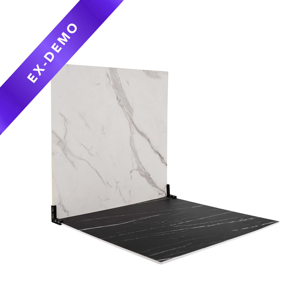 ProBoards Flat Lay Photography Rigid Black & White Marble Backdrop - Tamarama (60cm x 60cm) (EX-DEMO)