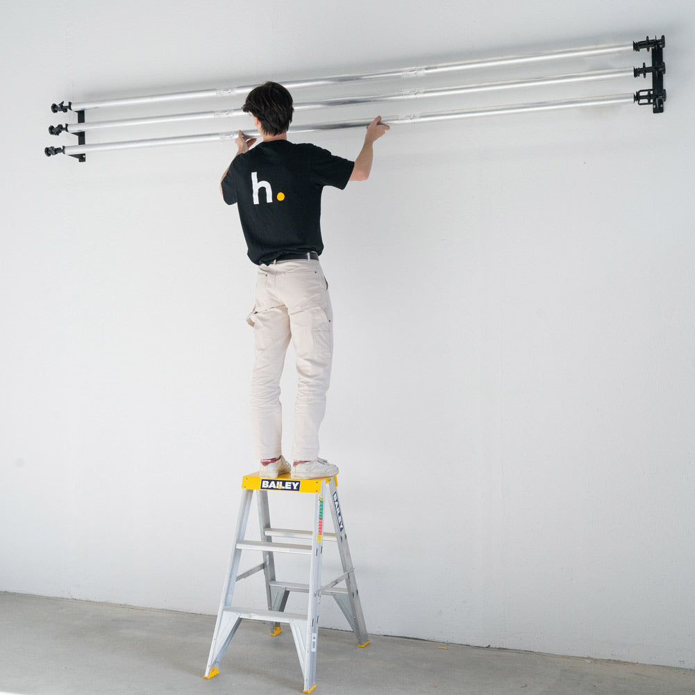 Spectrum Stainless 300cm Steel Backdrop Crossbar for Paper and Vinyl (Triple Set) - Bundle