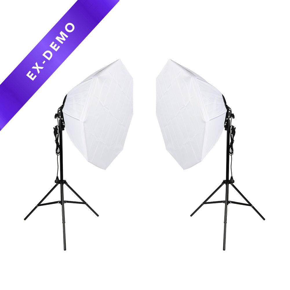 Octagon 'Kreator Kit' Double Dimmable LED Bi-Coloured Octagon Softbox Lighting Kit (DEMO STOCK)