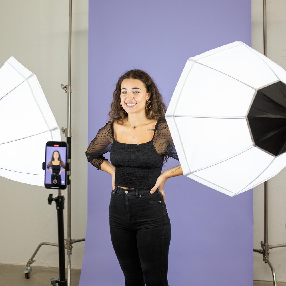 Octagon 'Kreator Kit' Double Dimmable LED Bi-Coloured Octagon Softbox Lighting Kit (DEMO STOCK)