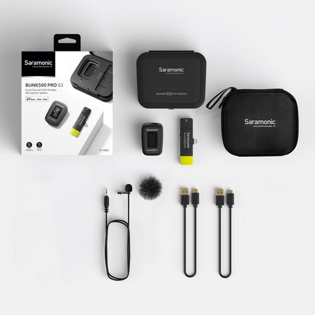 Saramonic Blink 500 Pro B3 Digital Wireless Omni Lavalier Microphone System for Lightning iOS Devices (2.4 GHz)