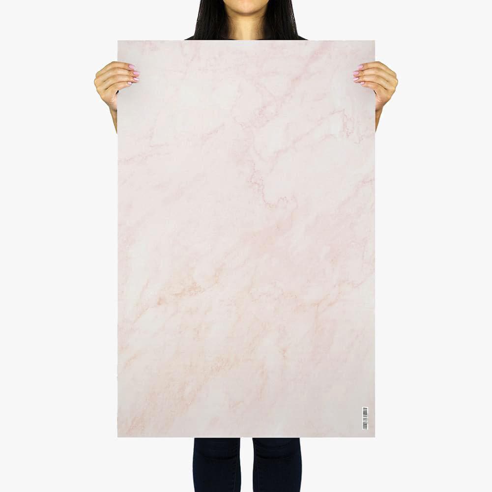 Flat Lay Instagram Backdrop - 'Queensland' Pink Marble (56cm x 87cm)