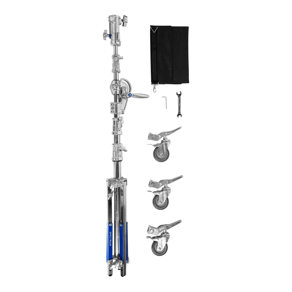 Spectrum 430cm Heavy Duty Studio Boom C-Stand With Castor Wheels (40kg Load)