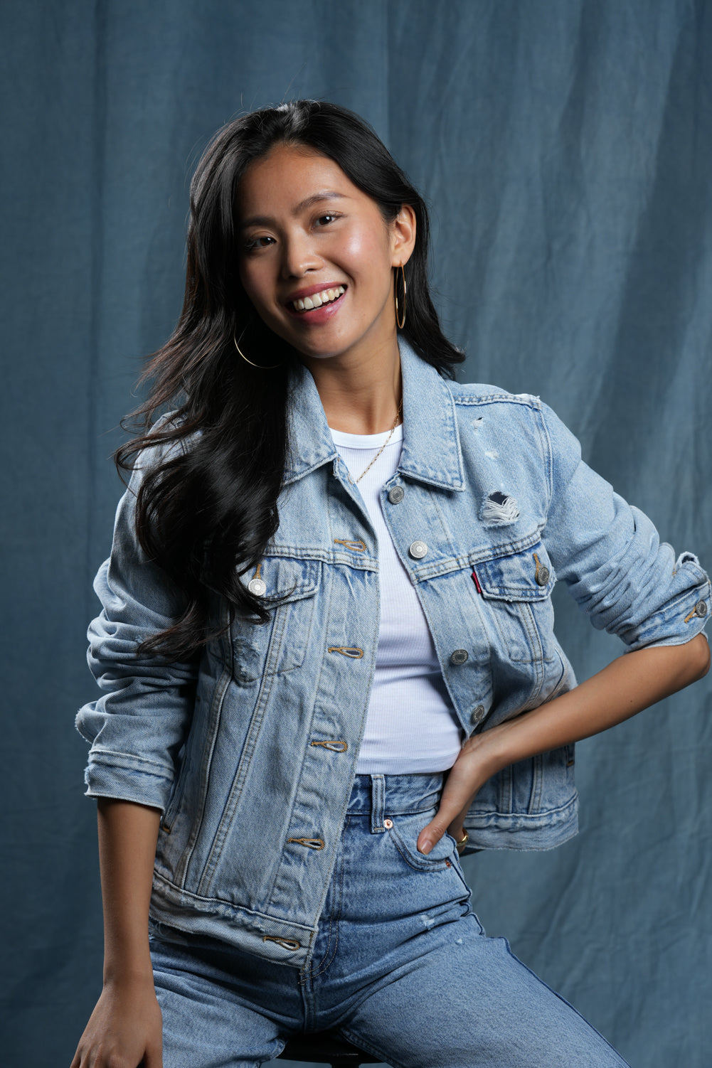 Spectrum Kaleidoscope Series Mottled Cotton Muslin Backdrop 3m x 6m - Mad About Blue