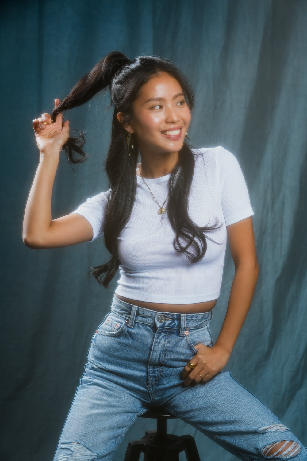 Spectrum Kaleidoscope Series Mottled Cotton Muslin Backdrop 3m x 6m - Mad About Blue