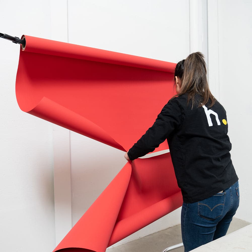 Paper Roll Paper Roll Photography Studio Backdrop Half Width (1.36 x 10M) - Tequila Sunrise Red