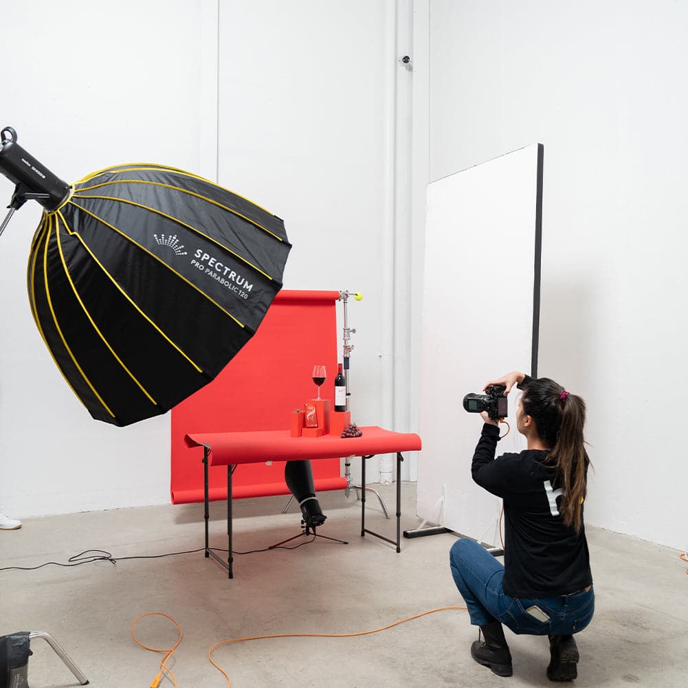 Paper Roll Paper Roll Photography Studio Backdrop Half Width (1.36 x 10M) - Tequila Sunrise Red