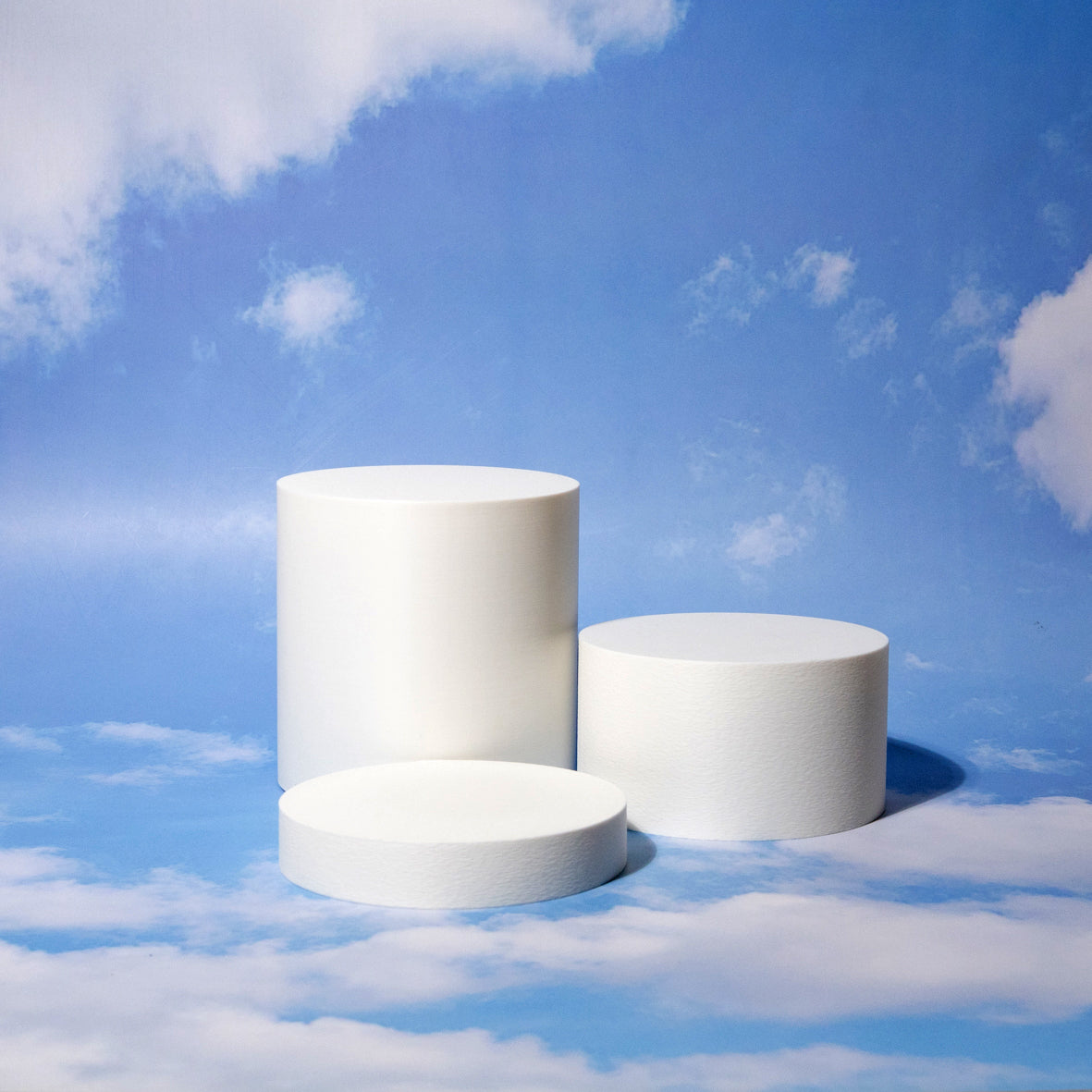 Spectrum PRINT.PROPS Cylinder Bundle | 3-Piece Styling Riser Set (Matte White)