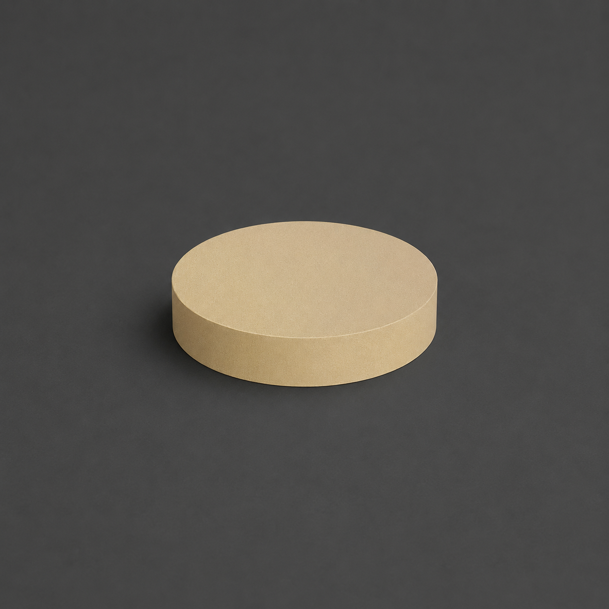Spectrum PRINT.PROPS Styling Photography Prop - Cylinder - 100x100x20mm (Custard Mustard Beige)