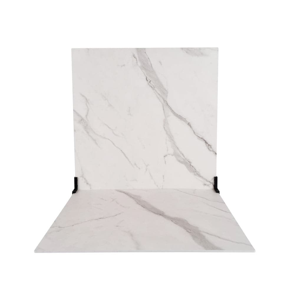 ProBoards Flat Lay Photography Rigid Black & White Marble Backdrop - Tamarama (60cm x 60cm) (EX-DEMO)