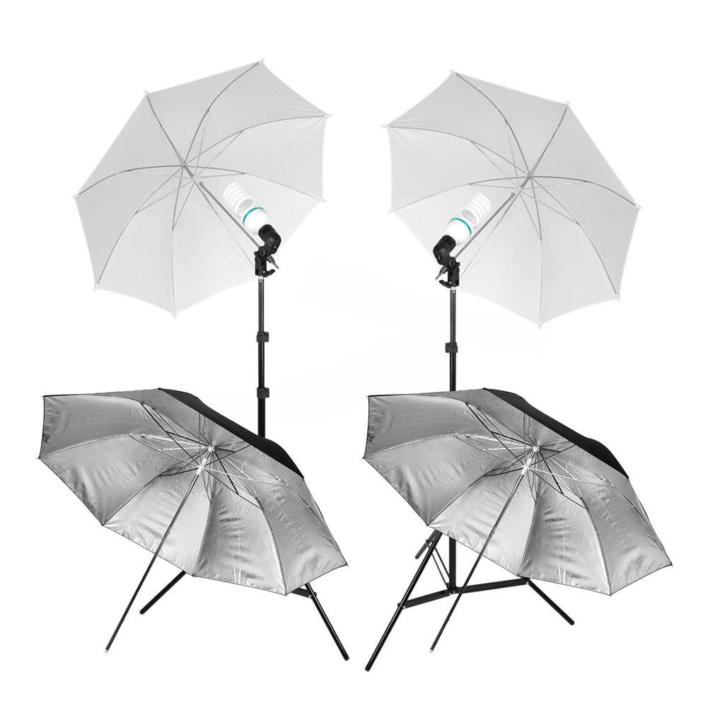 Volkwell Double Umbrella Lighting Kit With 2 x 125W Bulb