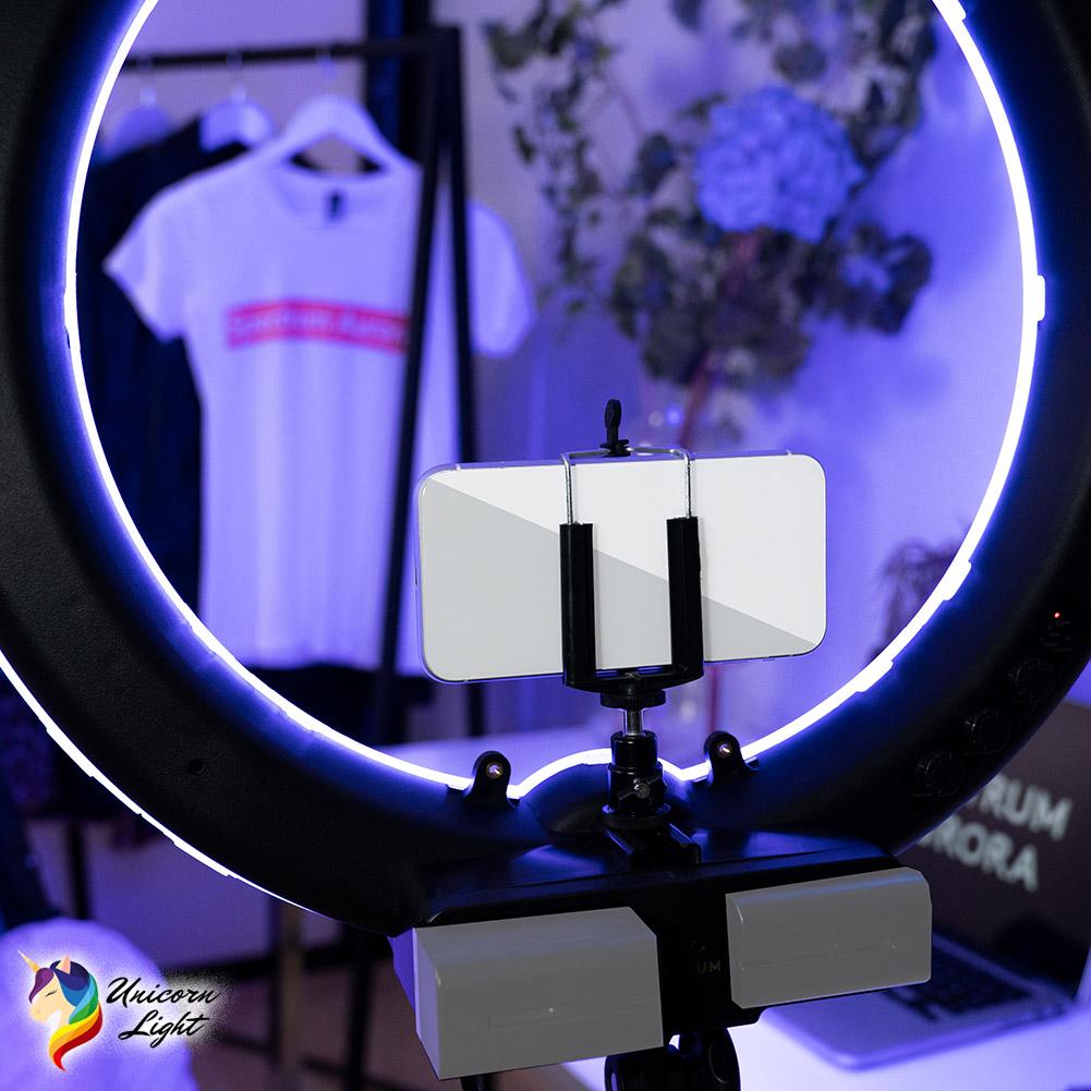 19" LED RGB Rainbow Ring Light - 'Unicorn'