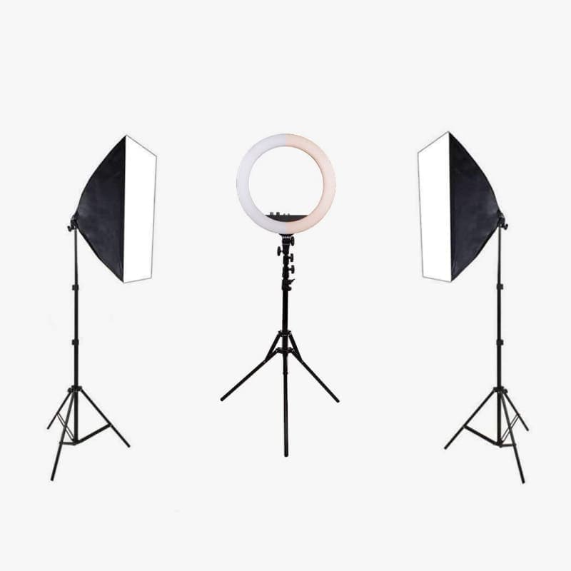18 Beauty Studio Ring Lighting Kit - Spectrum Aurora Diamond Luxe II Complete Kits color--Diamond Luxe II Ring Light--Diamond Ring Light &