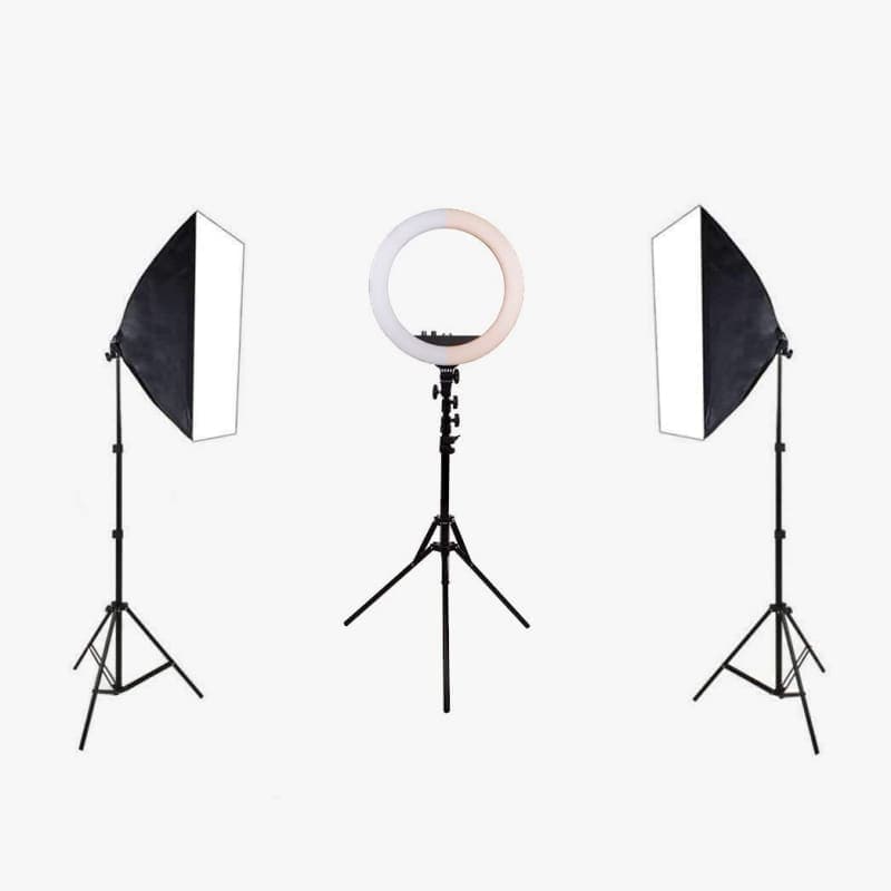 18 Beauty Studio Ring Lighting Kit - Spectrum Aurora Diamond Luxe II Complete Kits color--Diamond Luxe II Ring Light--Diamond Ring Light & 