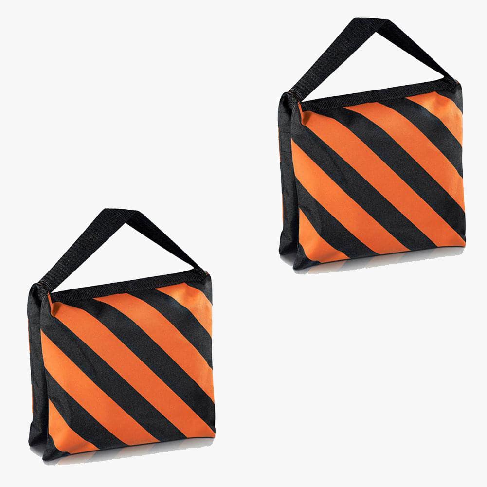 2x Heavy Duty 10kg Rated Orange Black Sandbag Empty Bundle