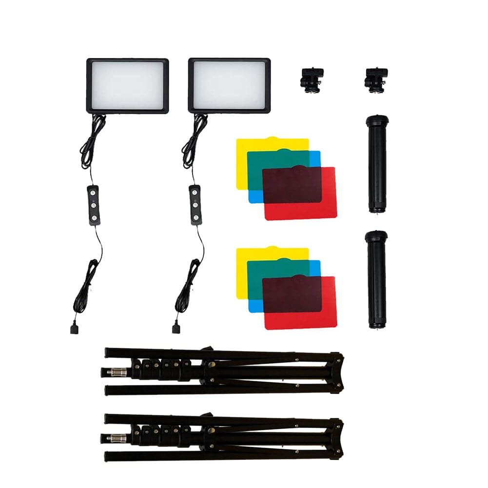 5.5" LED Photography Video Youtube Zoom Lighting Kit with Floor Stands - Crystal Air