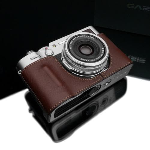 Gariz HG-X100VBR Brown Leather Camera Half Case for Fujifilm X100V