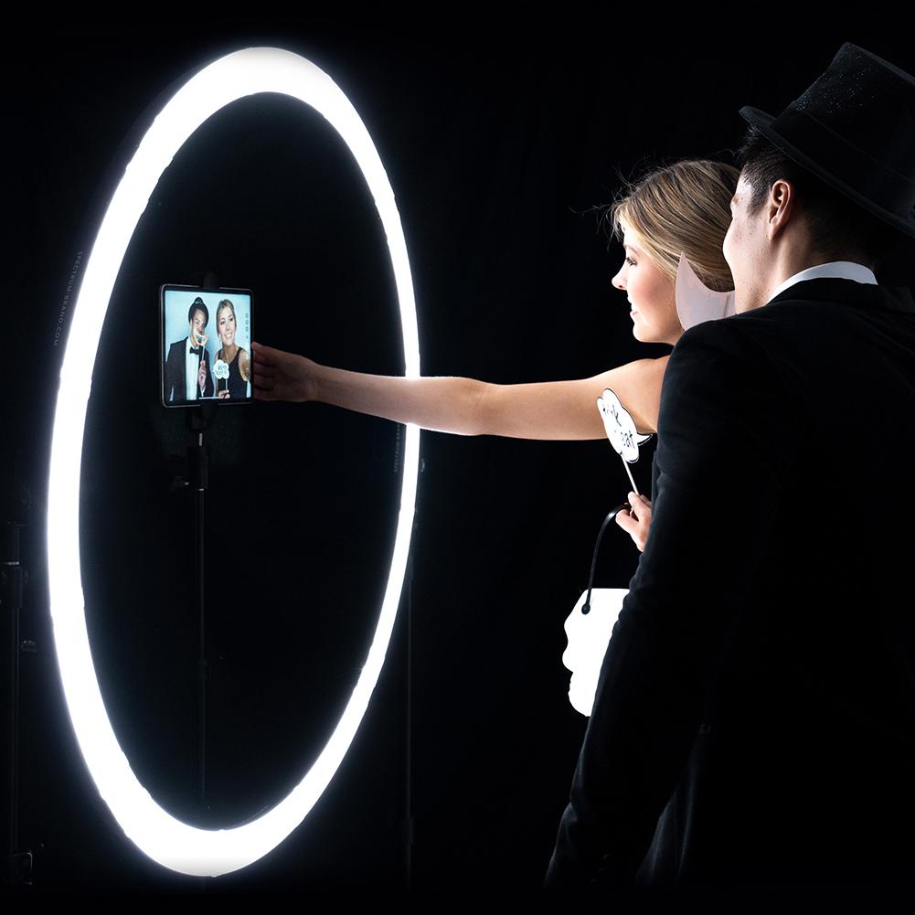 Giant Wedding Media Wall Events 47 LED Ring Light Photo Booth Kit Giant Wedding Media Wall Events 47 LED Ring Light Photo Booth Kit