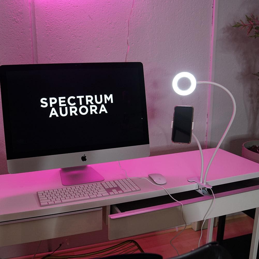 Spectrum Aurora LED Bi-coloured Desk Ring Light - Cosmo
