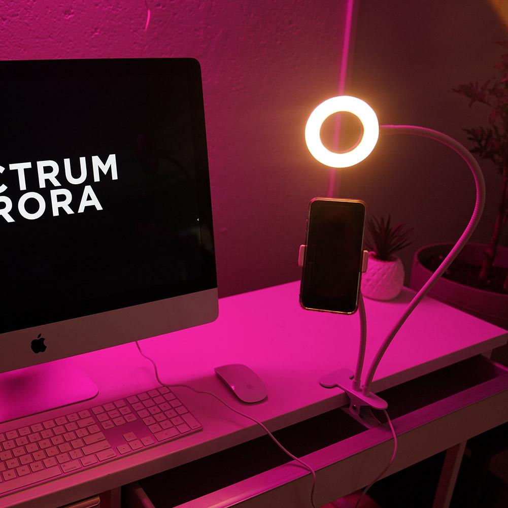 Spectrum Aurora LED Bi-coloured Desk Ring Light - Cosmo
