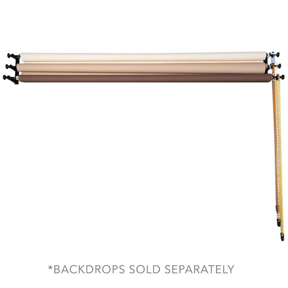 Triple Roller Wall Mount Retractable Manual Photography Backdrop Support System