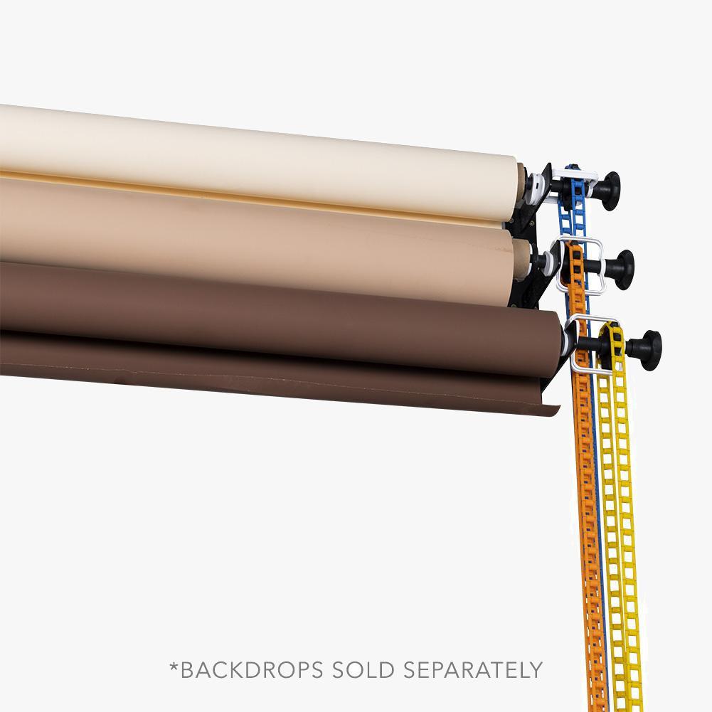 Triple Roller Wall Mount Retractable Manual Photography Backdrop Support System