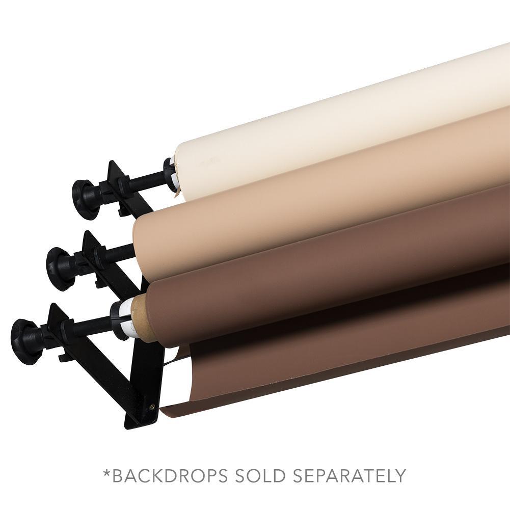 Triple Roller Wall Mount Retractable Manual Photography Backdrop Support System