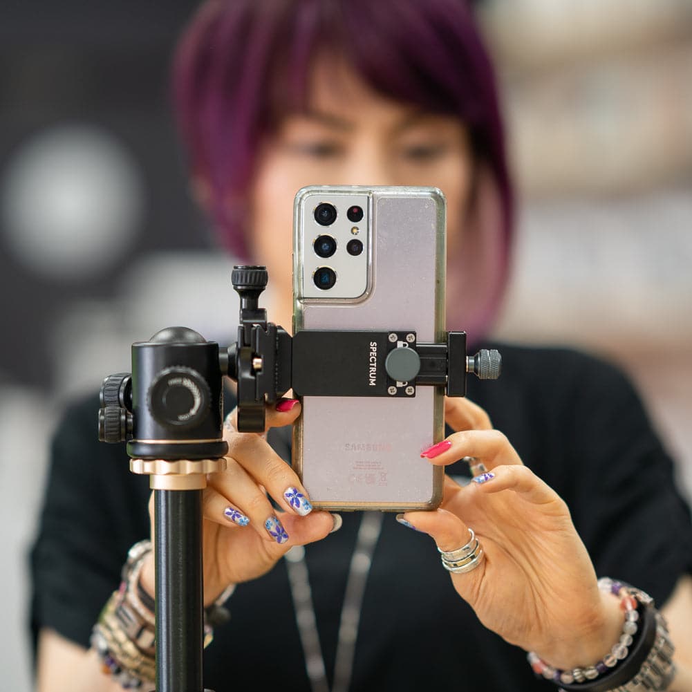 Professional Metal Phone Bracket with Arca-Swiss and Cold Shoe Mount (iPhone / Android)