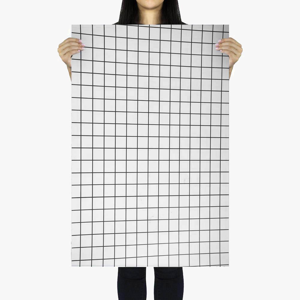 Flat Lay Instagram Backdrop - White 'Glebe' Minimal Grid (56cm x 87cm)
