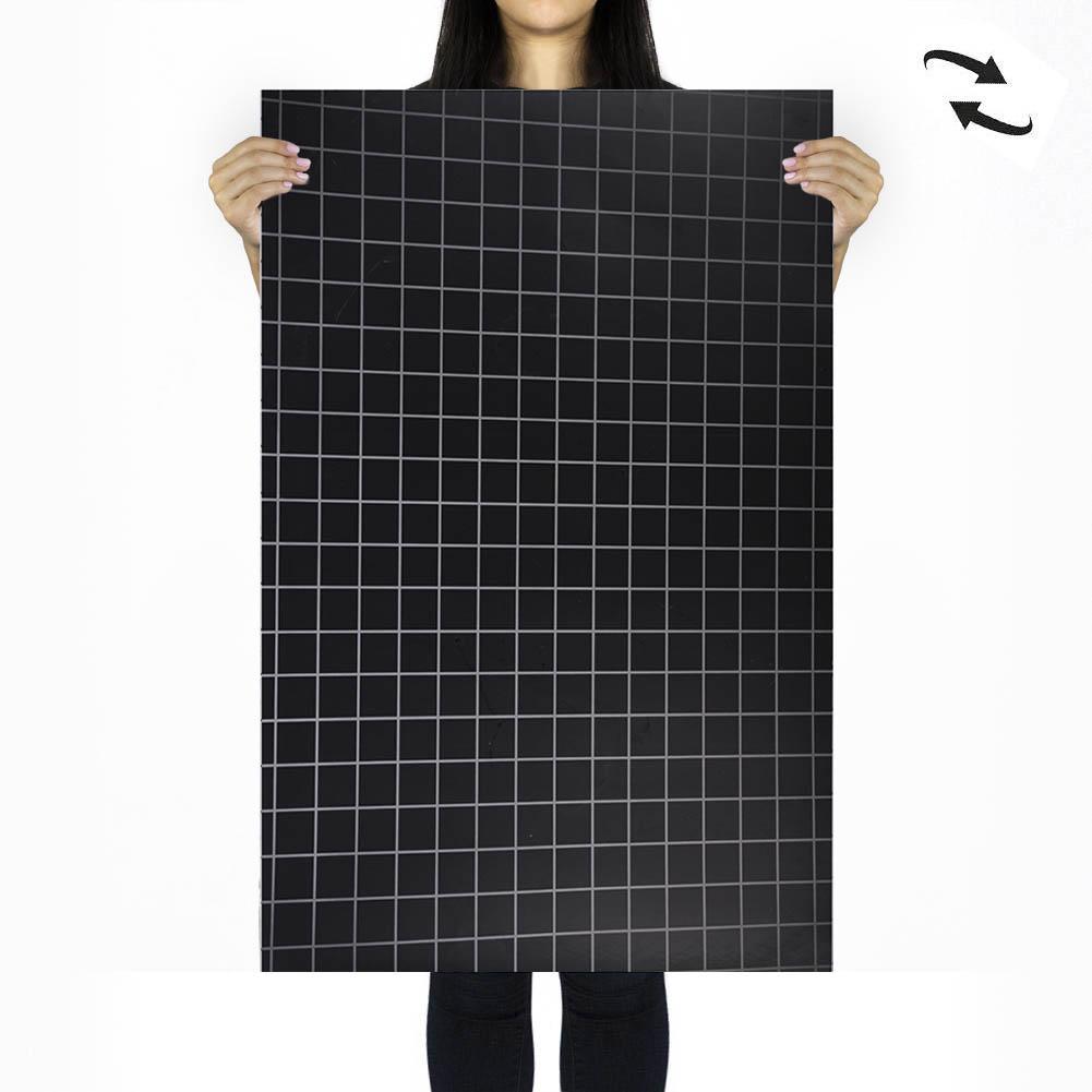 Flat Lay Instagram Backdrop - White 'Glebe' Minimal Grid (56cm x 87cm)