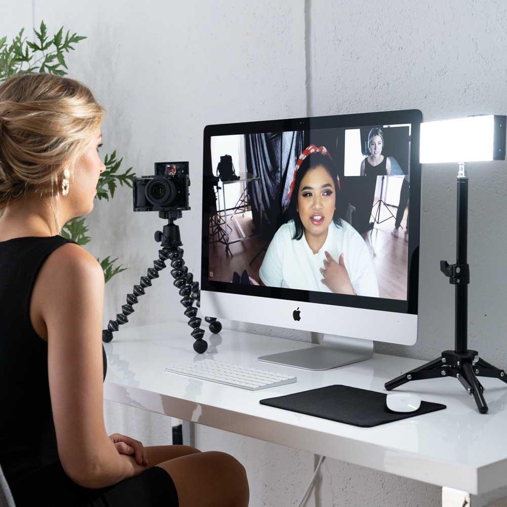 13" Pro LED Lighting 'Skype' Video Conferencing Desk Kit - Single Pack (No Battery + Charger)