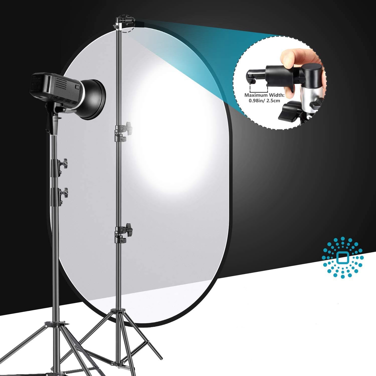 Portable Studio Collapsible Background and Reflector Disc Holder