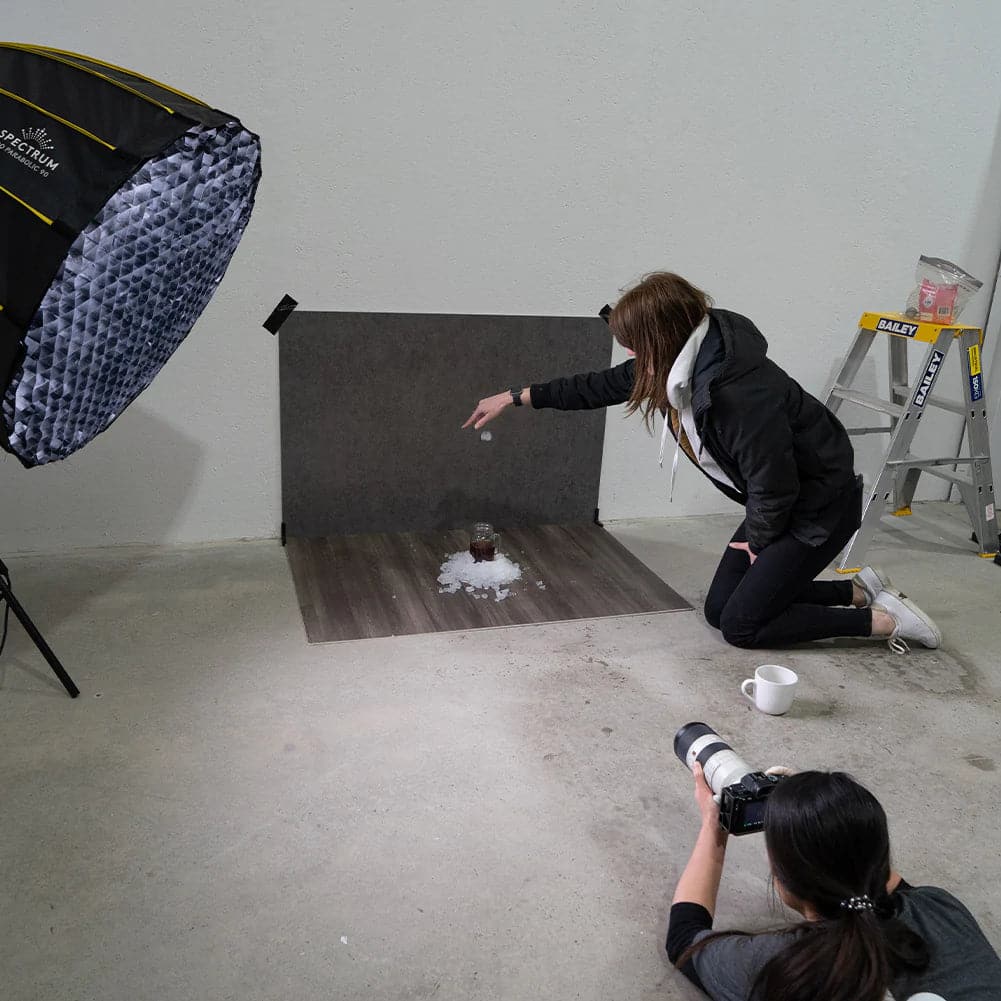 ProBoards Flat Lay Photography Rigid Concrete & Wooden Backdrop - Drysdale (80cm x 120cm)