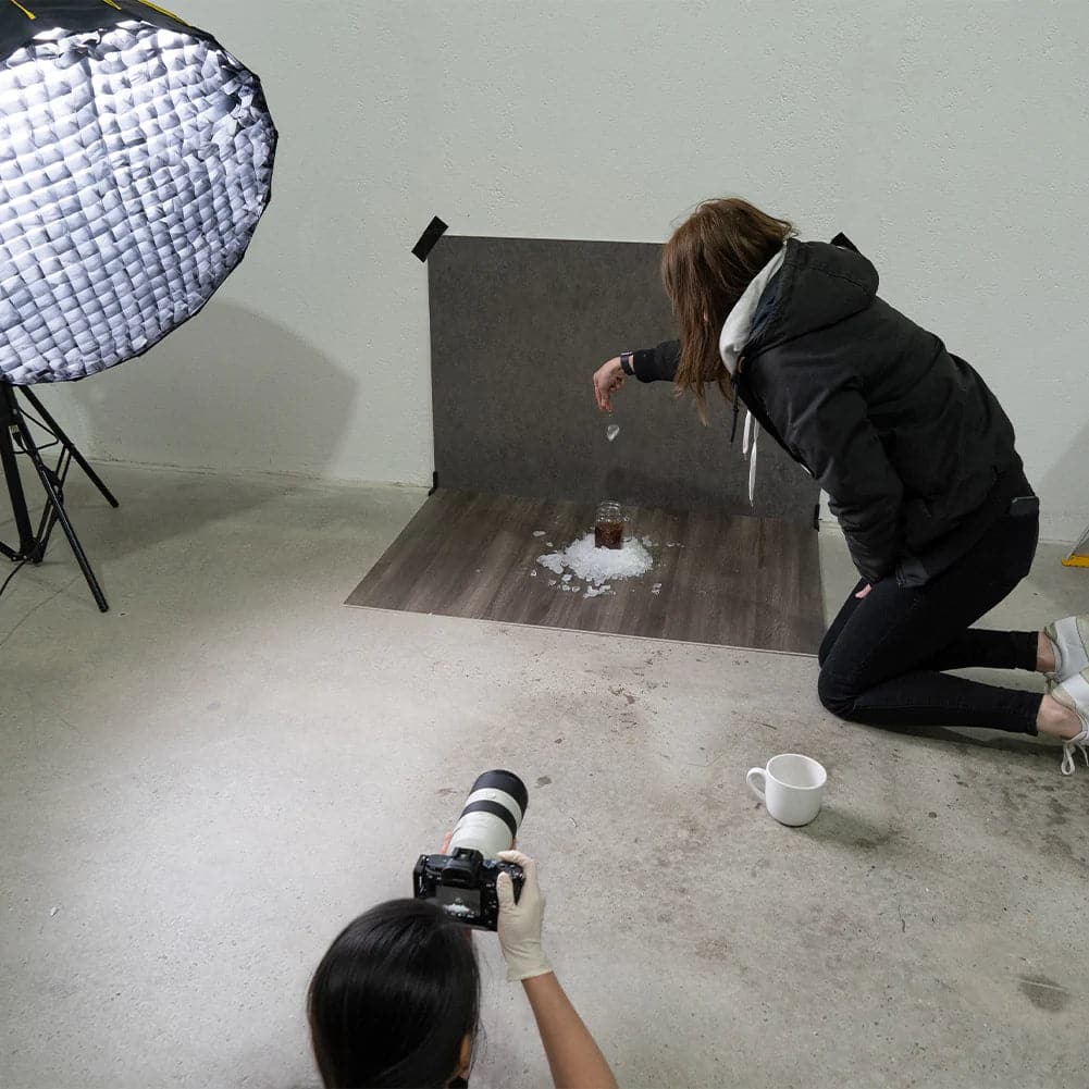 ProBoards Flat Lay Photography Rigid Concrete & Wooden Backdrop - Drysdale (80cm x 120cm)