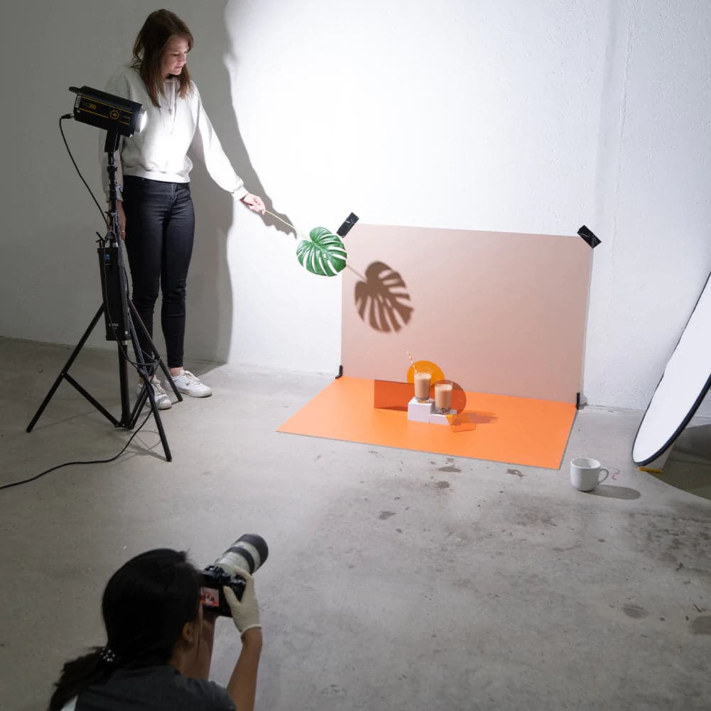 ProBoards Flat Lay Photography Rigid Orange Yellow & Beige Backdrop - Burleigh Heads (80cm x 120cm)