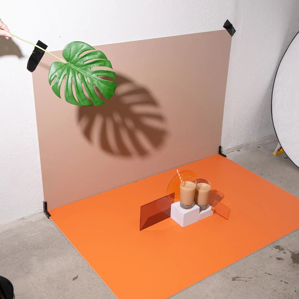 ProBoards Flat Lay Photography Rigid Orange Yellow & Beige Backdrop - Burleigh Heads (80cm x 120cm)
