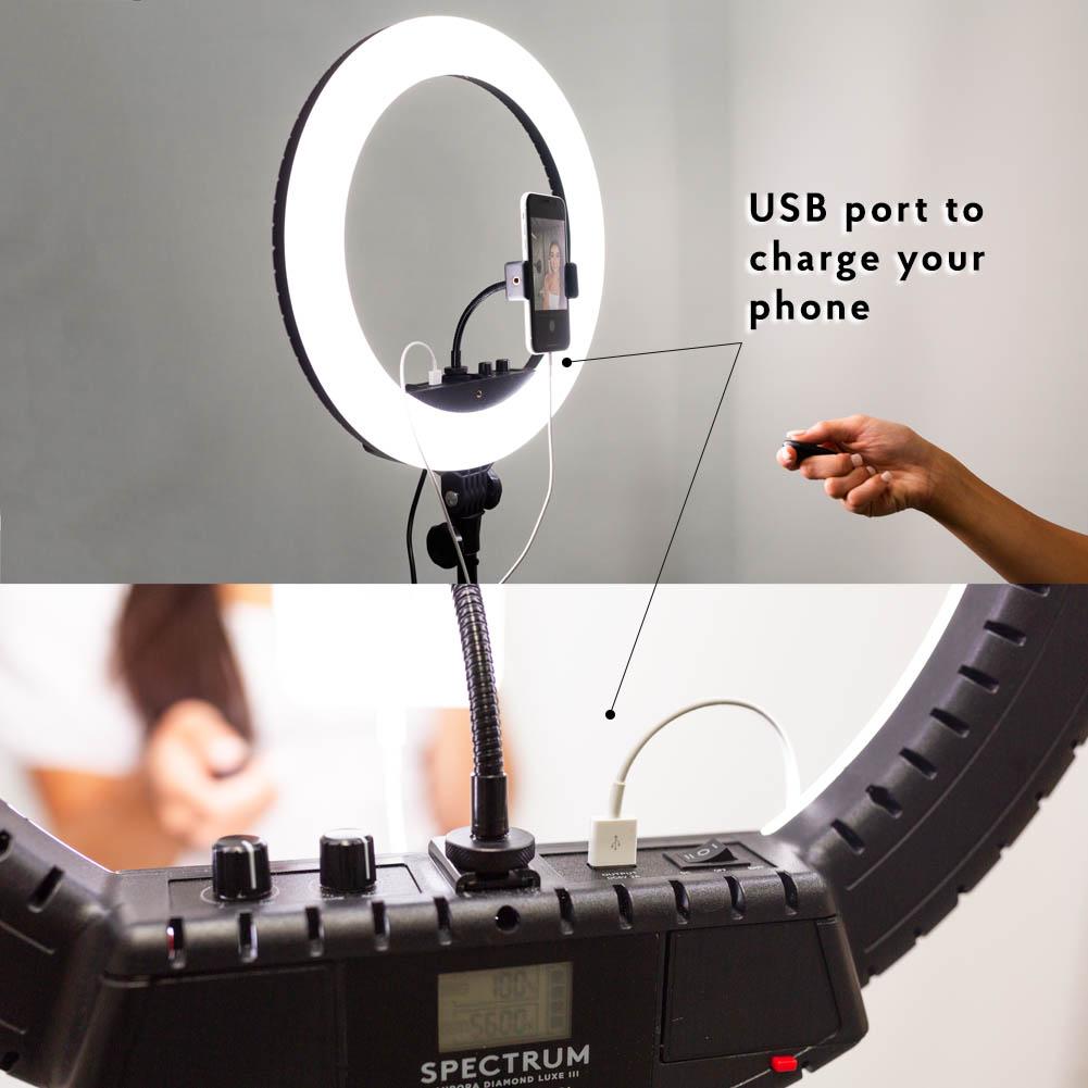 Professional 18" Ring Light LED Portable Diva - Diamond Luxe III