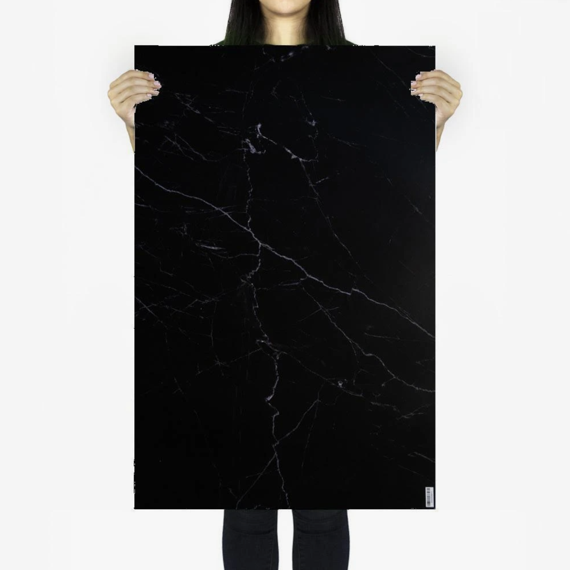 Flat Lay Instagram Backdrop - 'Toorak' Black Marble (56cm x 87cm)