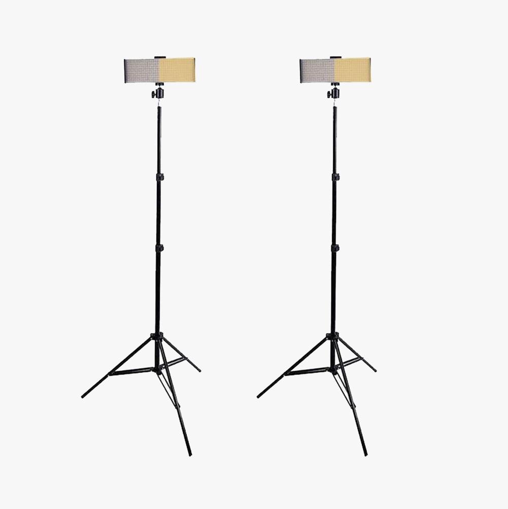 9" LED Photography Video Studio Lighting Kit - 2x 'DUO' Crystal Luxe (No Battery And Charger)